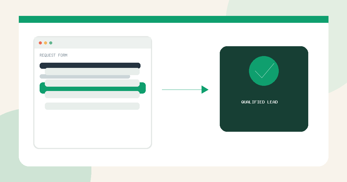 A detailed request form becoming a qualified service lead
